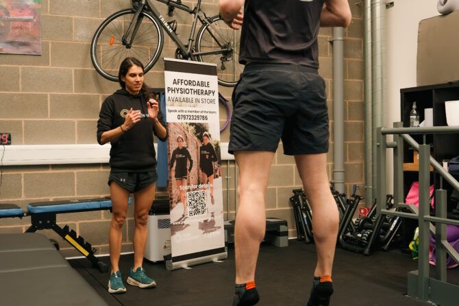 Man doing box jumps